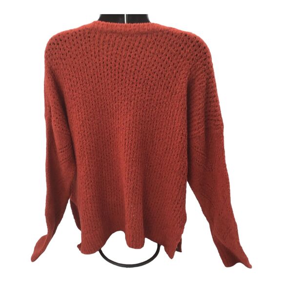 Cupcakes and Cashmere Women’s Small Orange Sweater VNeck Pullover NWOT Fall Cozy - Picture 7 of 13